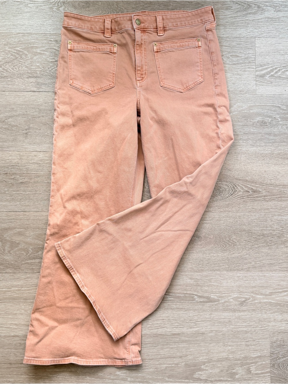 American Eagle Pink High Rise Flare Jeans, Size 14